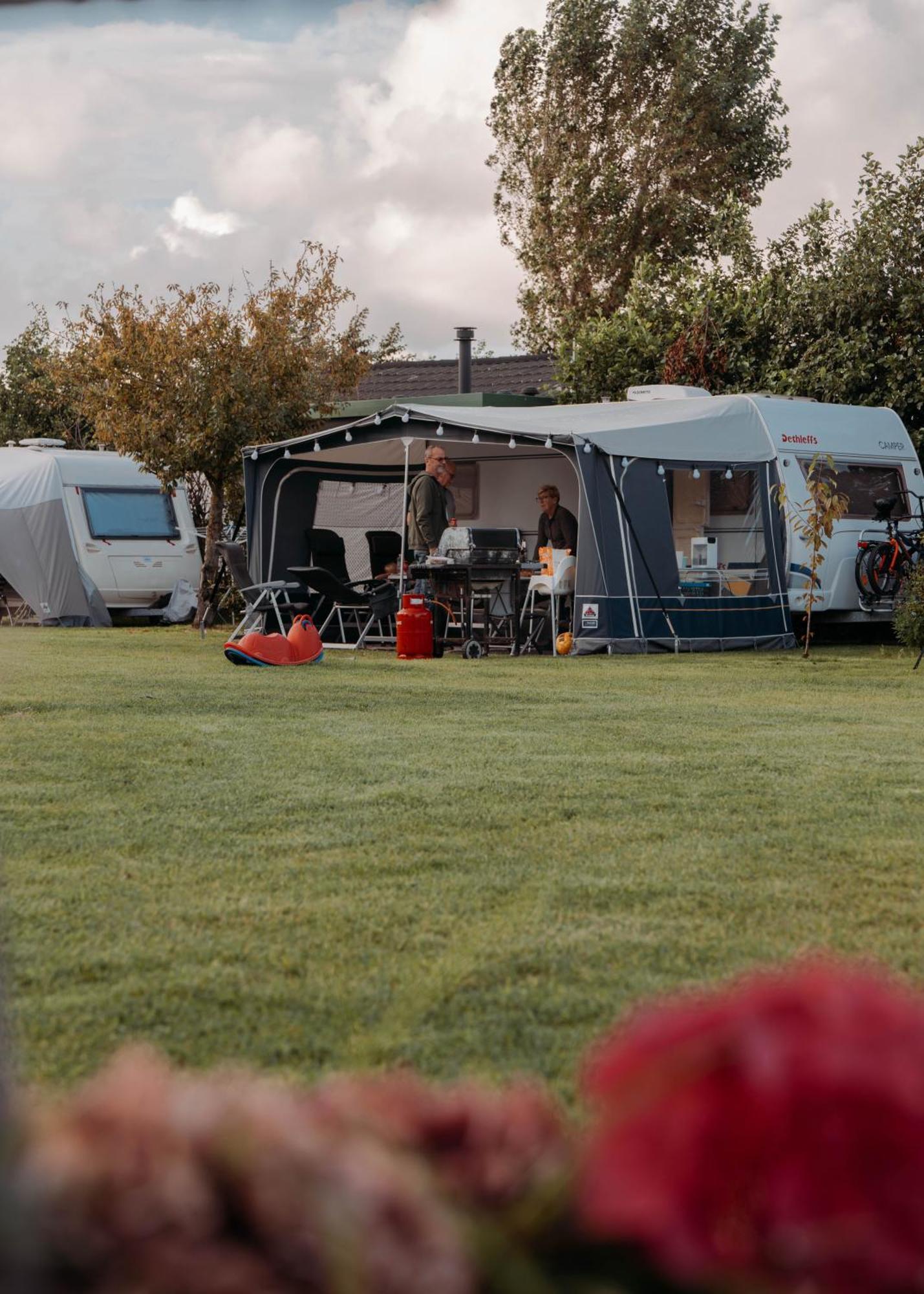 Camping De Tulpenweide Lege Kampeerplaats, Lege Plaats Op Het Gras Zonder Bed Breezand Εξωτερικό φωτογραφία
